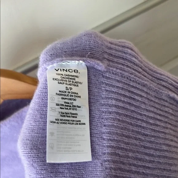 Vince Boiled Cashmere Funnel Neck
Sweater - Lavender - Picture 5 of 9